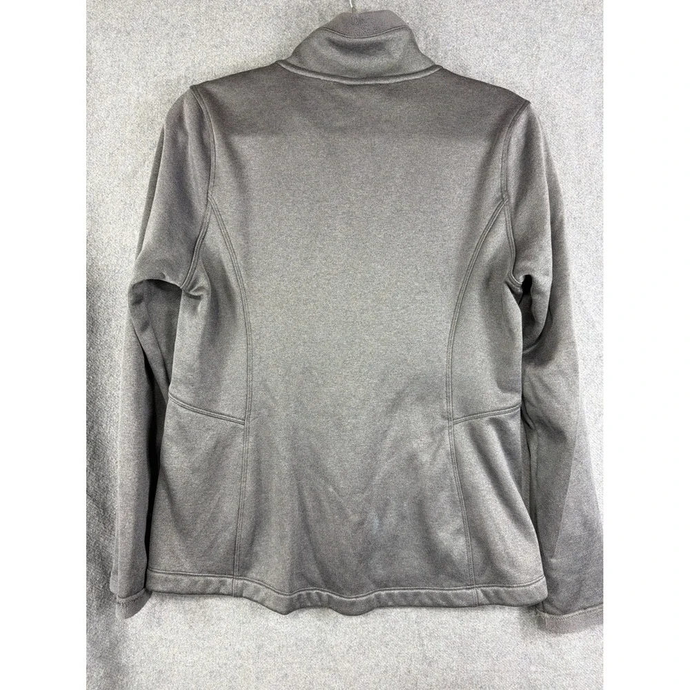 The North‎ Face Jacket Womens Large Fleece Coat Gray Full Zip Logo Outerwear